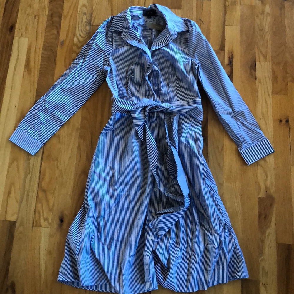 J Crew striped shirt dress